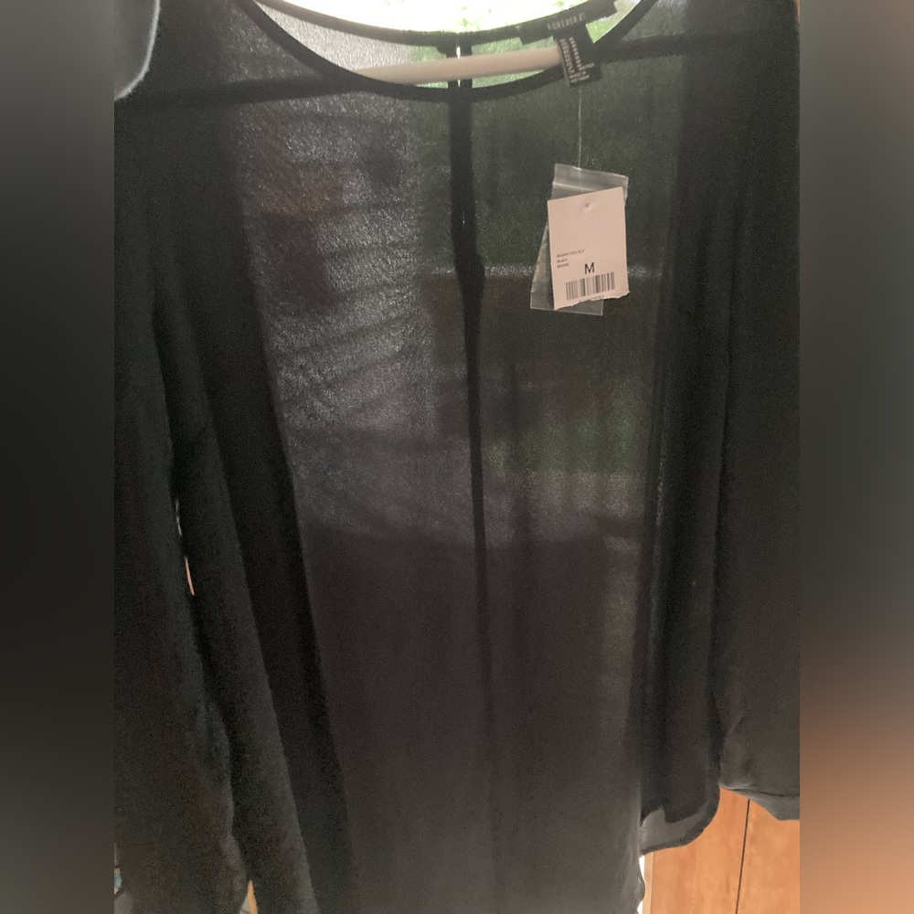 NWT Forever 21 Sheer Long Sleeve Top